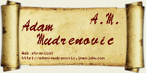 Adam Mudrenović vizit kartica